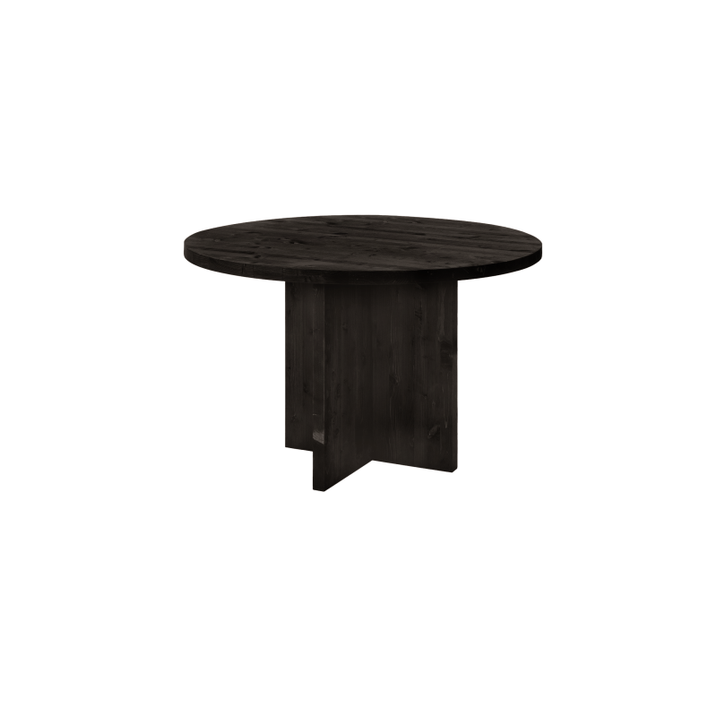 Mesa De Comedor Redonda Tokyo Negra Decowood