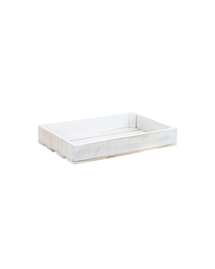 Caja de madera maciza decapada pequeña
