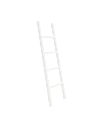Massive Holztreppe in Weiß mit den Maßen 150x41cm.