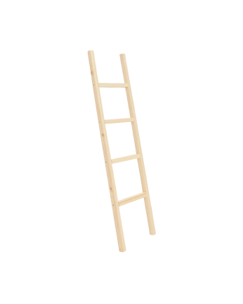 Massive Holztreppe in natürlicher Farbe von 150x41cm.