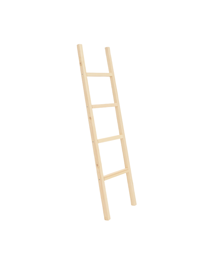 Massive Holztreppe in natürlicher Farbe von 150x41cm.