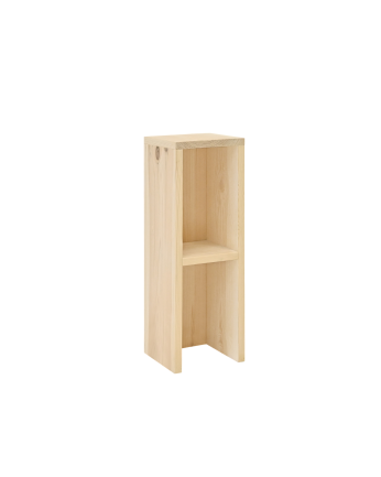 Nachttisch oder Beistelltisch aus massivem Holz in natürlicher Farbe von 60x20cm.