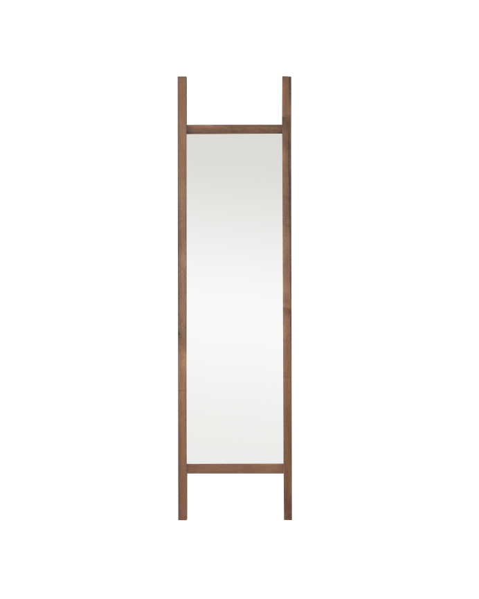 Spiegeleffekt Holz massiv dunkle Eiche Ton 45x180cm