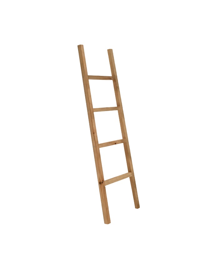 Massive Massivholztreppe in dunklem Eichenfarbton, 150x41cm.