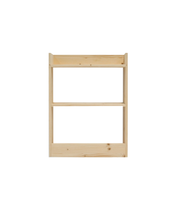 Estantería de madera maciza tres estantes acabado natural 60x45cm