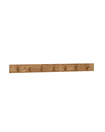Massiver Wandhaken aus dunkler Eiche im Maß 61x5cm.