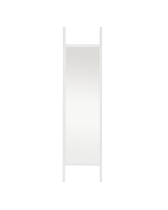 Holzoptik Spiegel in massiver Ausführung in Weiß mit den Maßen 45x180cm.