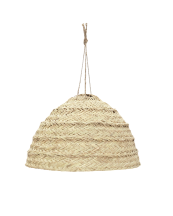 Runde Deckenlampe aus naturbelassenem Espartogras in verschiedenen Größen