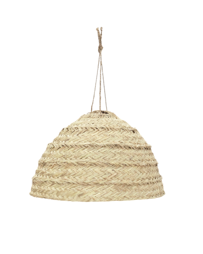Runde Deckenlampe aus naturbelassenem Espartogras in verschiedenen Größen