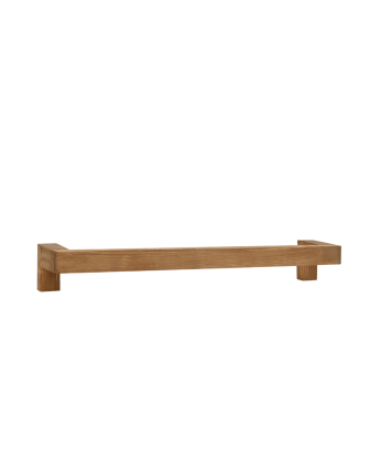 Toallero de madera maciza tono roble oscuro de 7x50cm