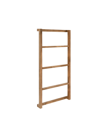 Toallero de madera maciza tono roble oscuro de 100x50cm