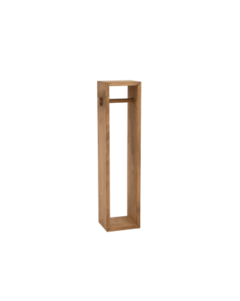 Portarrollos de pie de madera maciza tono roble oscuro de 70x17cm