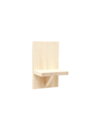 Estante de madera maciza tono natural de 20x15cm