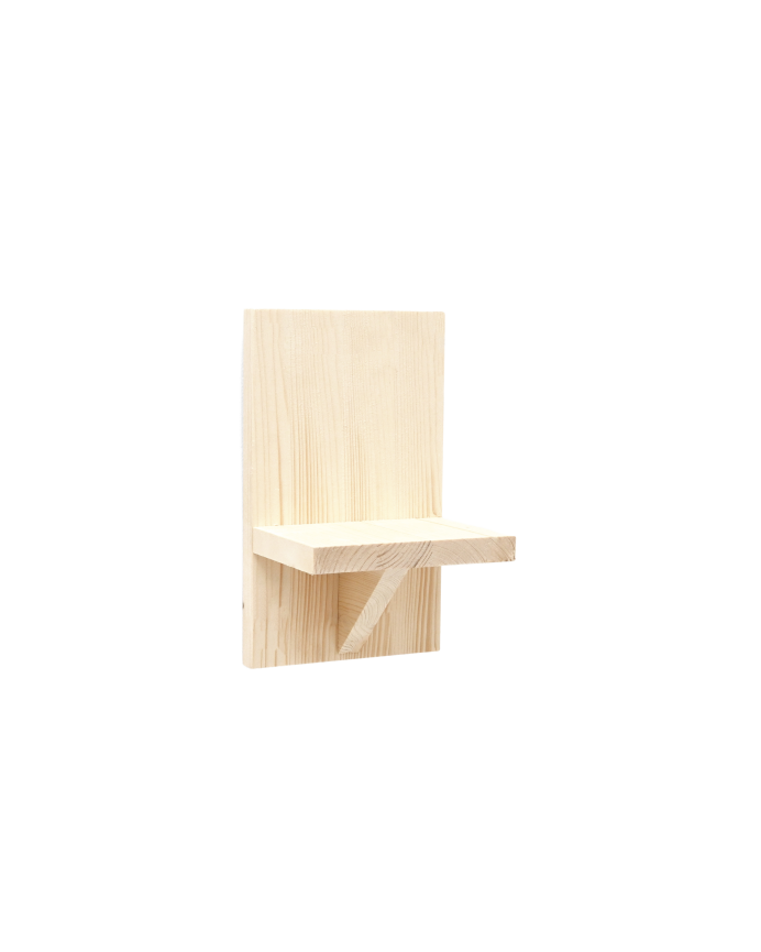 Estante de madera maciza tono natural de 20x15cm