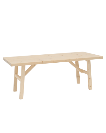 Massiver Holz-Couchtisch mit natürlicher Oberfläche