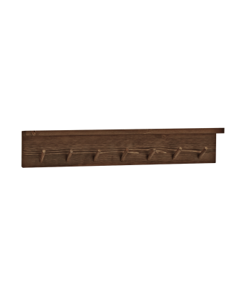 Massive Holz-Wandhaken in Nussbaumton 61x10cm.