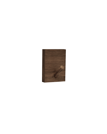 Massivholz-Wandhaken in Nussbaumton von 8x6 cm.