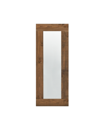 Spiegel mit massiver Eichenholzoptik in dunkler Eiche, Größe 165x65 cm.