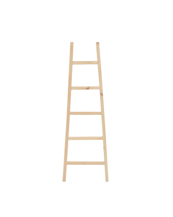 Escalera de madera maciza en tono natural de 150x50cm
