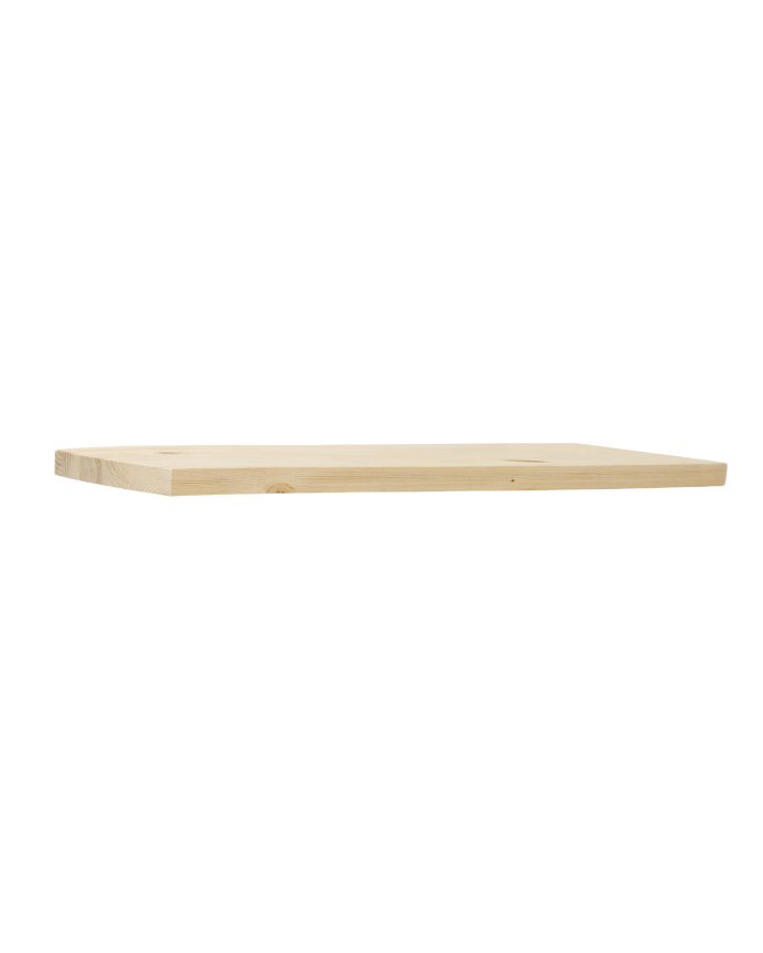 Schwebendes Regal aus massivem Holz in Naturfinish, verschiedene Maße
