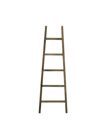 Escalera de madera maciza en tono verde de 150x50cm