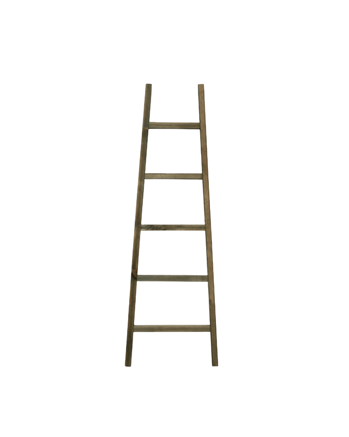 Escalera de madera maciza en tono verde de 150x50cm