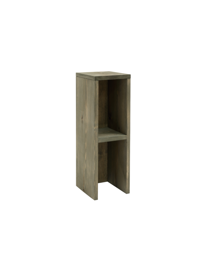 Nachttisch oder Beistelltisch Massivholz in grünem Farbton von 60x20cm.