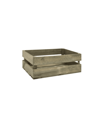 Caja de madera maciza en tono verde mediana