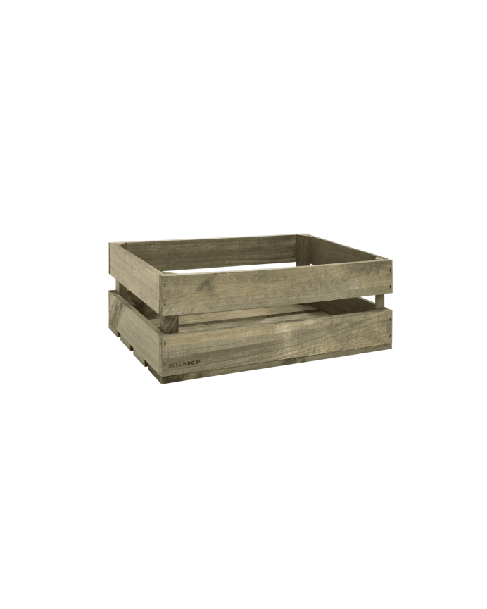 Caja de madera maciza en tono verde mediana