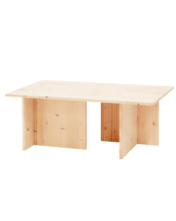 Massiver Couchtisch aus Naturholz, 40x100cm