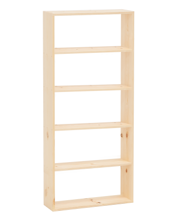 Holzregal aus Massivholz in natürlicher Farbe mit 4 Regalböden