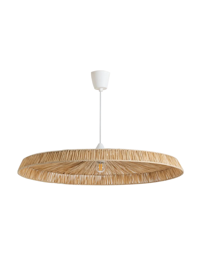 Deckenlampe aus Rattan und Eisen mit Ø74 cm