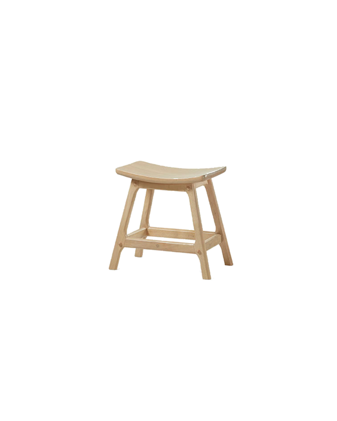 Pack mit 2 massiven Holzhockern in natürlicher Farbe von 45cm.