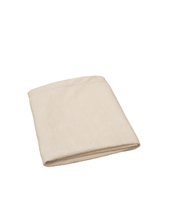 Beige Bouclé-Kopfteilhülle in verschiedenen Größen.