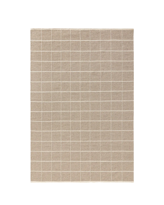 Wollteppich in Taupe in verschiedenen Größen