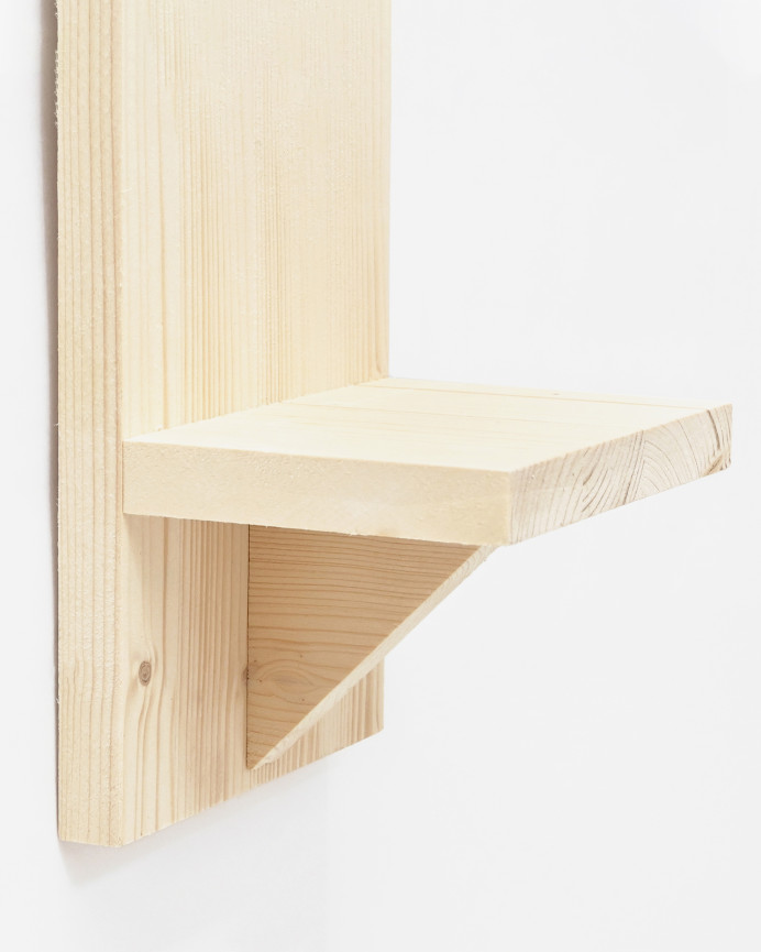 Estante de madera maciza tono natural de 20x15cm