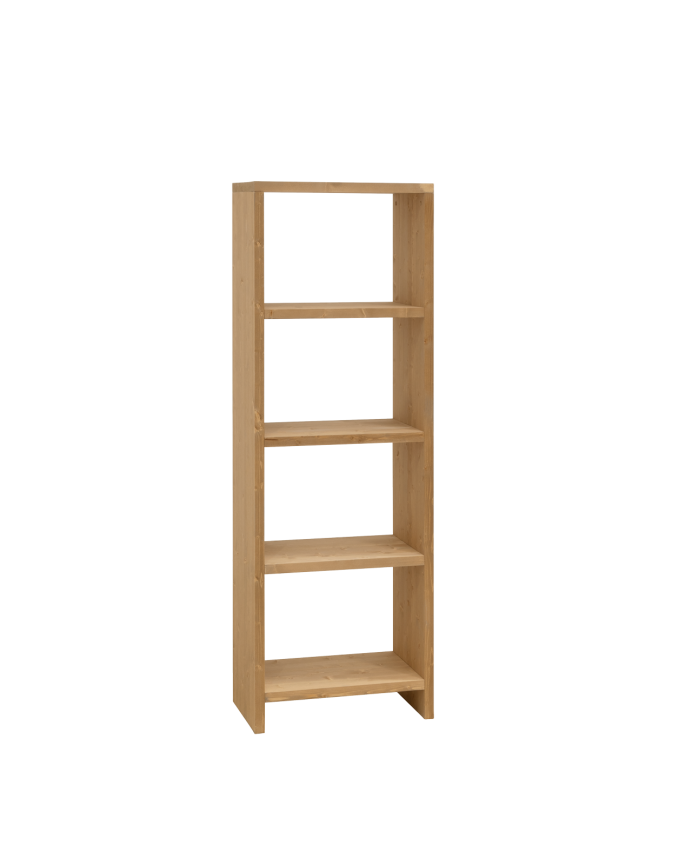 Regal aus massivem Eichenholz in mittlerem Ton, 180x60cm.