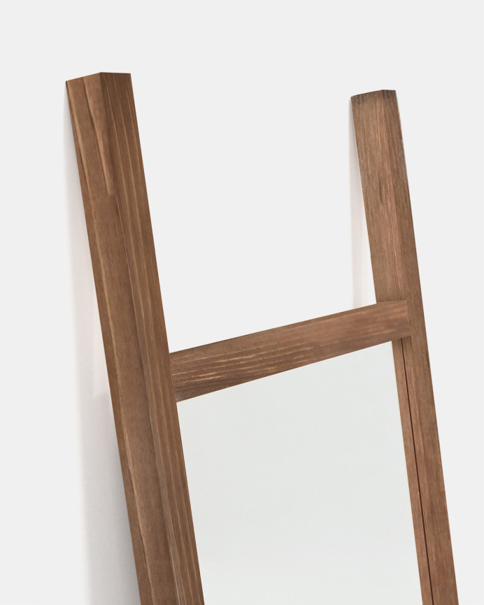 Spiegeleffekt Holz massiv dunkle Eiche Ton 45x180cm