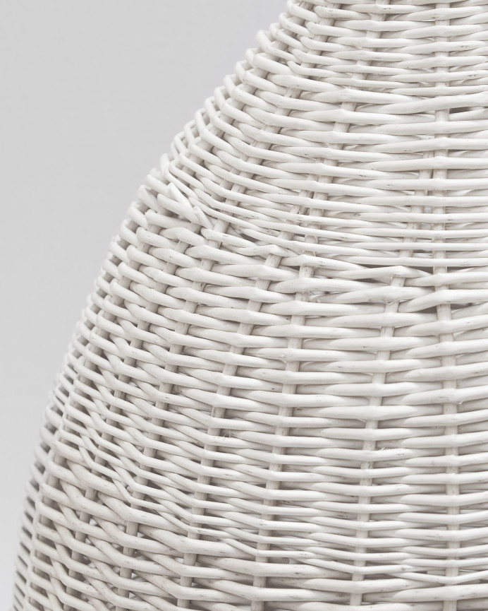 Wicker Deckenlampe in weißem Farbton, 65x45cm.