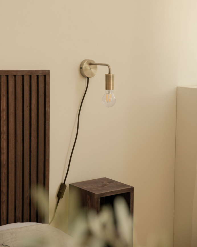 Metallisierte Wandlampe 12x8cm