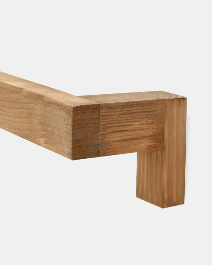 Toallero de madera maciza tono roble oscuro de 7x50cm