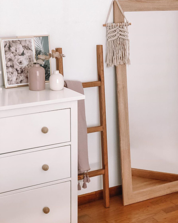 Massive Eichendunkle Holztreppe, 41x118cm