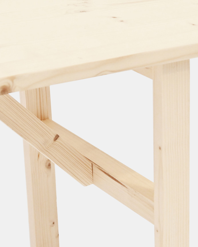 Massive Holzbank in Naturton, 120x45cm.