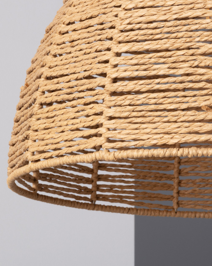 Deckenlampe aus geflochtenem Papier