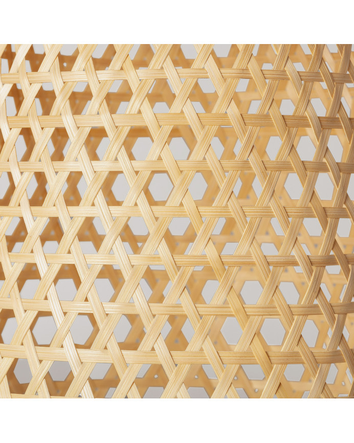 Deckenleuchte aus natürlichen Rattanfasern, 31x182cm.