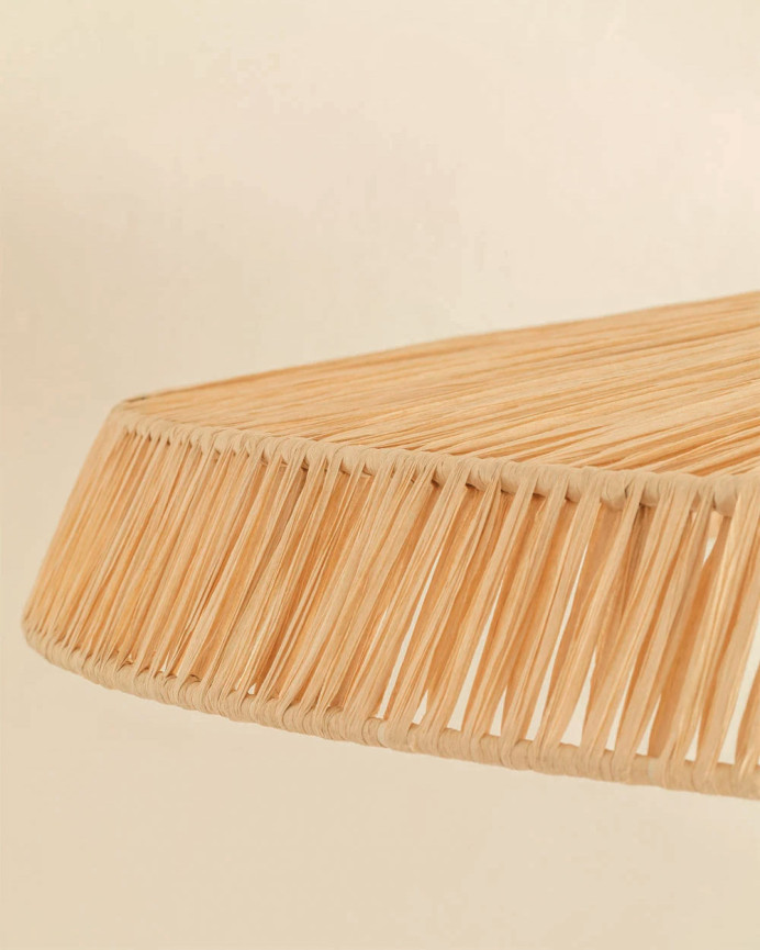 Deckenlampe aus Rattan und Eisen mit Ø74 cm
