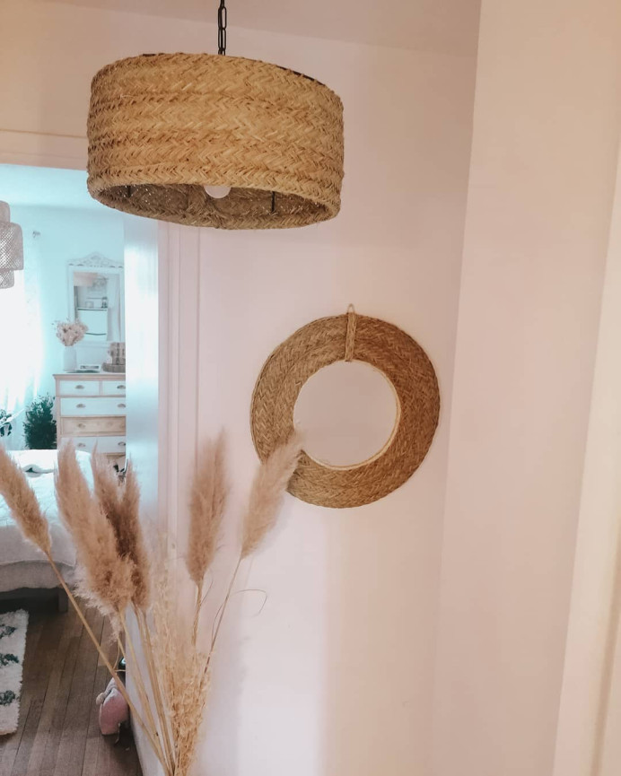 Natürliche Deckenlampe aus Espartogras in verschiedenen Größen.