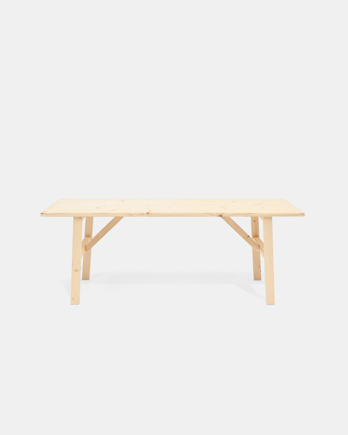 Massive Holzbank in Naturton, 120x45cm.