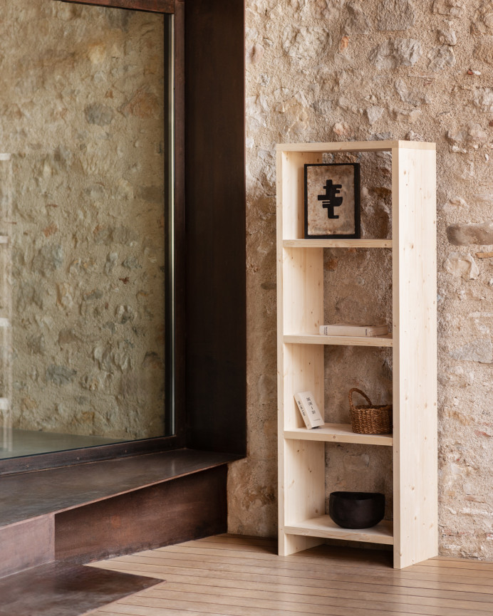 Bücherregal Aus Massivholz, 180x60cm