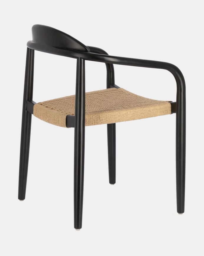 Stühle mit einer Eukalyptusholzstruktur und einem naturfarbenen Kordelsitz von 77x50cm.